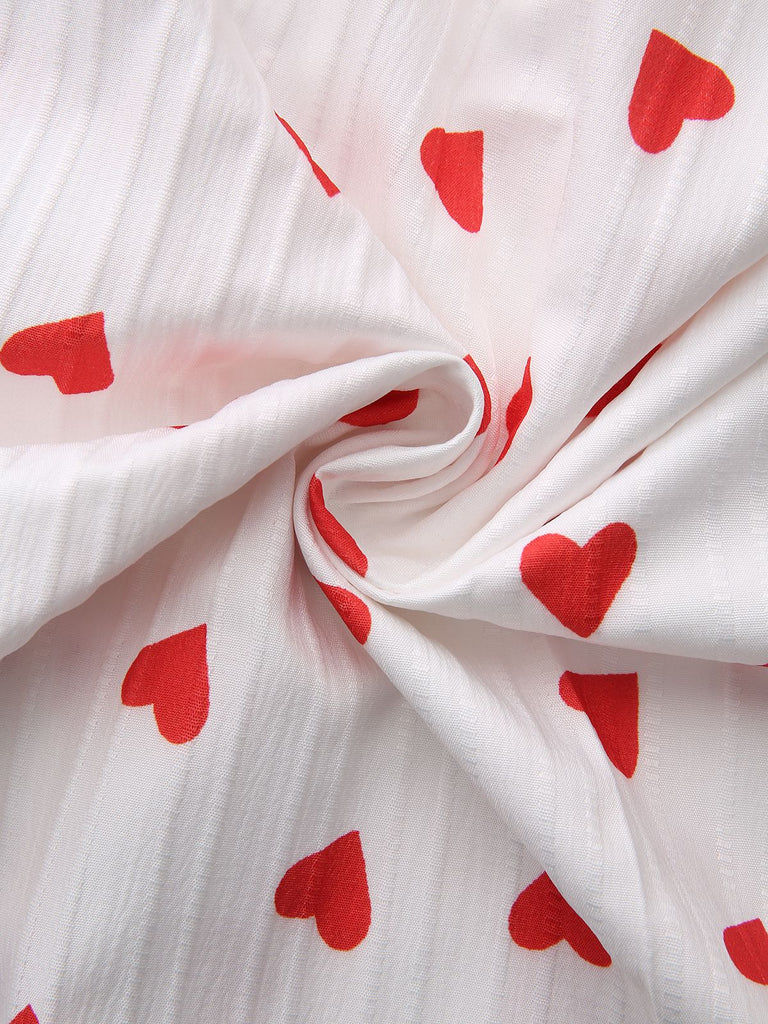 Rot 1930er Herz V-Ausschnitt Rückenfrei Bindung Halter Kleid