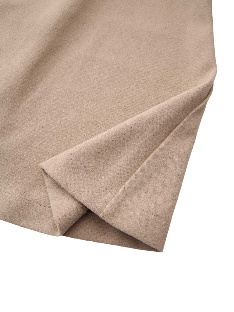 1940er Solide Revers Tailliert Mantel