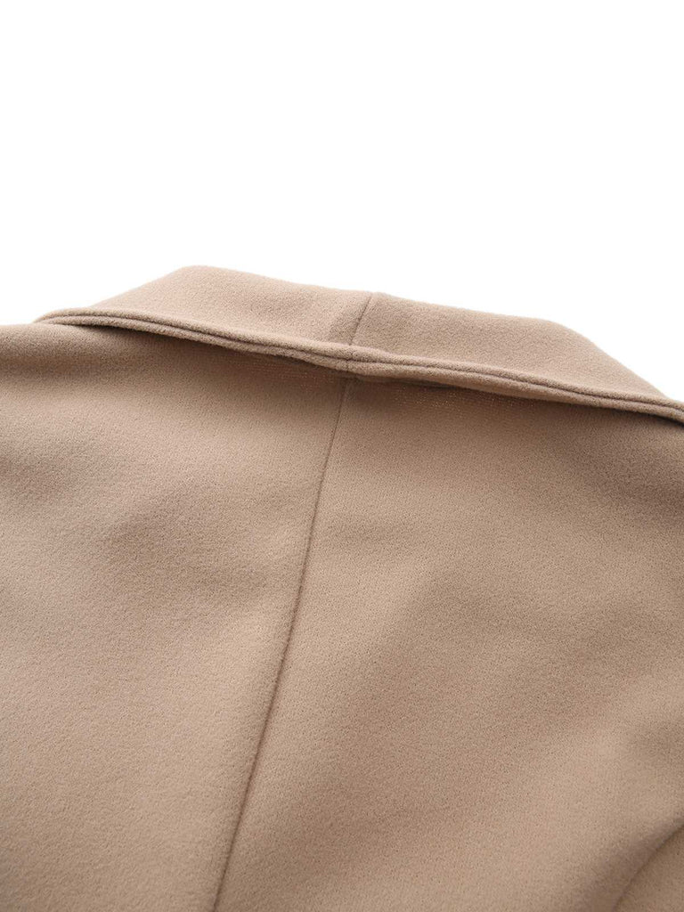 1940er Solide Revers Tailliert Mantel