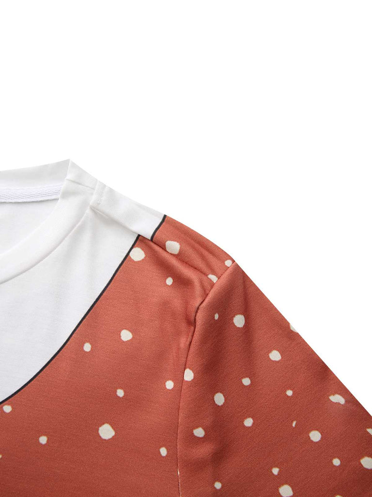 1960er Weihnachten Lebkuchenmann A-Linie Kleid