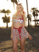 2PCS Rot 1950er Kirsche Bikini & Taille-Binden Cover up