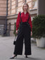 1930er SOLIDE BLUSE & SCHWARZ STRÄGER HOSE