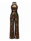 [Vorverkauf] 1950er Weihnachten Streifen Gürtel Jumpsuit