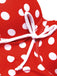 ROTES HALFTER BIKINISET MIT POLKAPUNKTEN