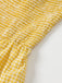 Gelb 1960er Halfter V-Ausschnitt Plaids Kleid