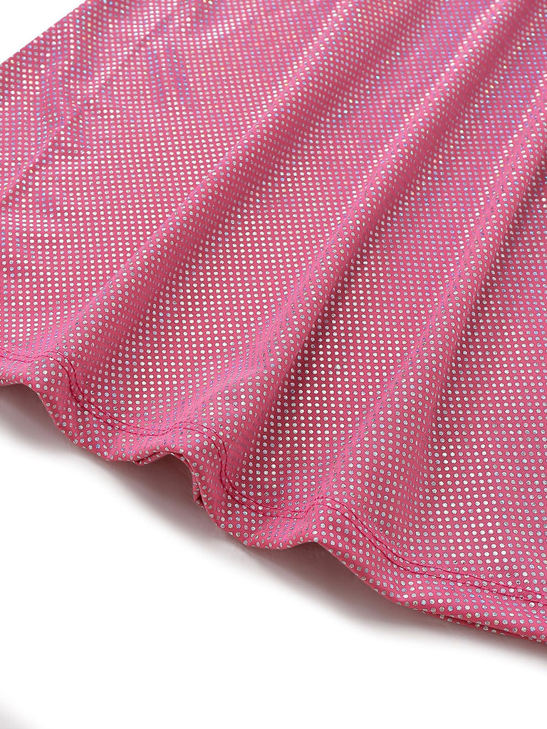 1970er Solide Sheer Tief-V-Ausschnitt Ausgestellt Jumpsuit