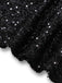 [Vorverkauf] 2PCS Schwarz 1960er Pailletten Halter Kleid & Netz Rock
