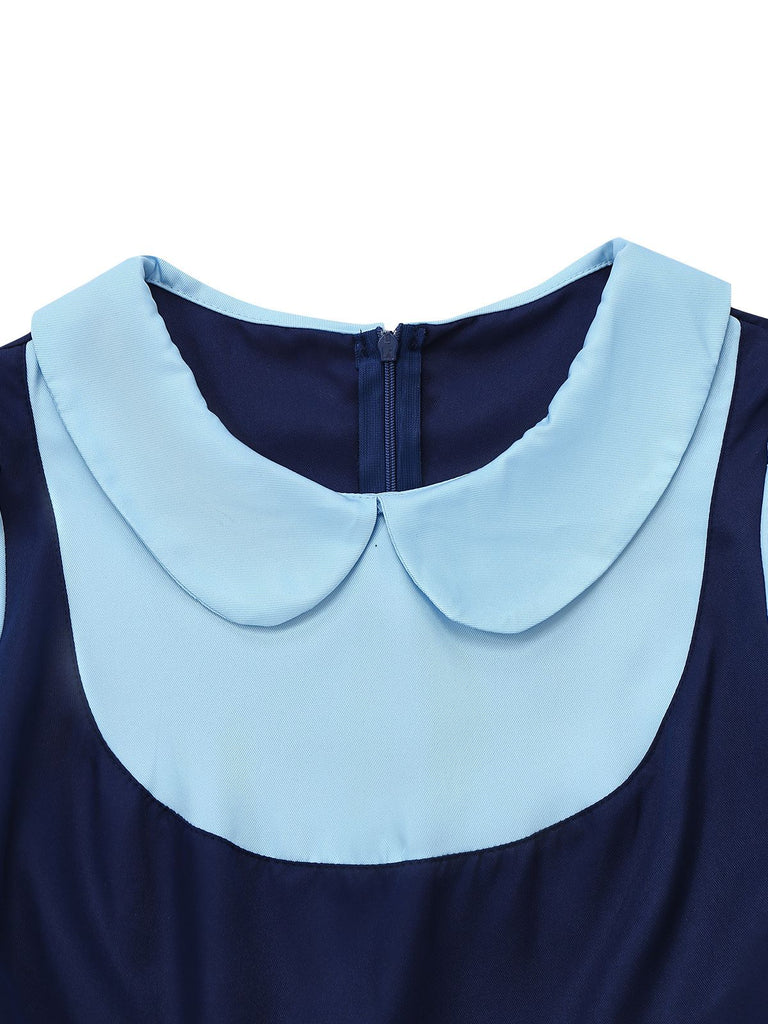 Blau 1960er Judy Hopps Kostüm Bunny Officer Shirt Kleid Set