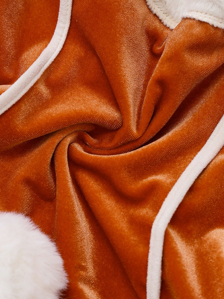 1980er Flanell Bommel Lebkuchenmann Kleid