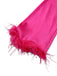 2PCS 1970er Feder Cuff Tie-Up Crop Top & Schlitz Hose