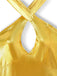 1960er Metallisch Halter Schlüsselloch Figurbetontes Kleid
