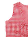 2PCS 1950er Plaid V-Ausschnitt Binden Weste & Shorts