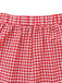 2PCS 1950er Plaid V-Ausschnitt Binden Weste & Shorts