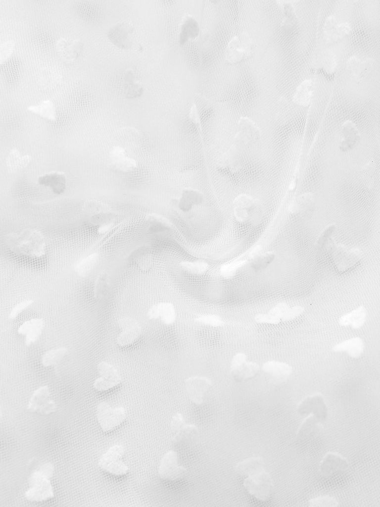 Weiß 1950er Polka Punkt Durchsichtig Pyjama Set