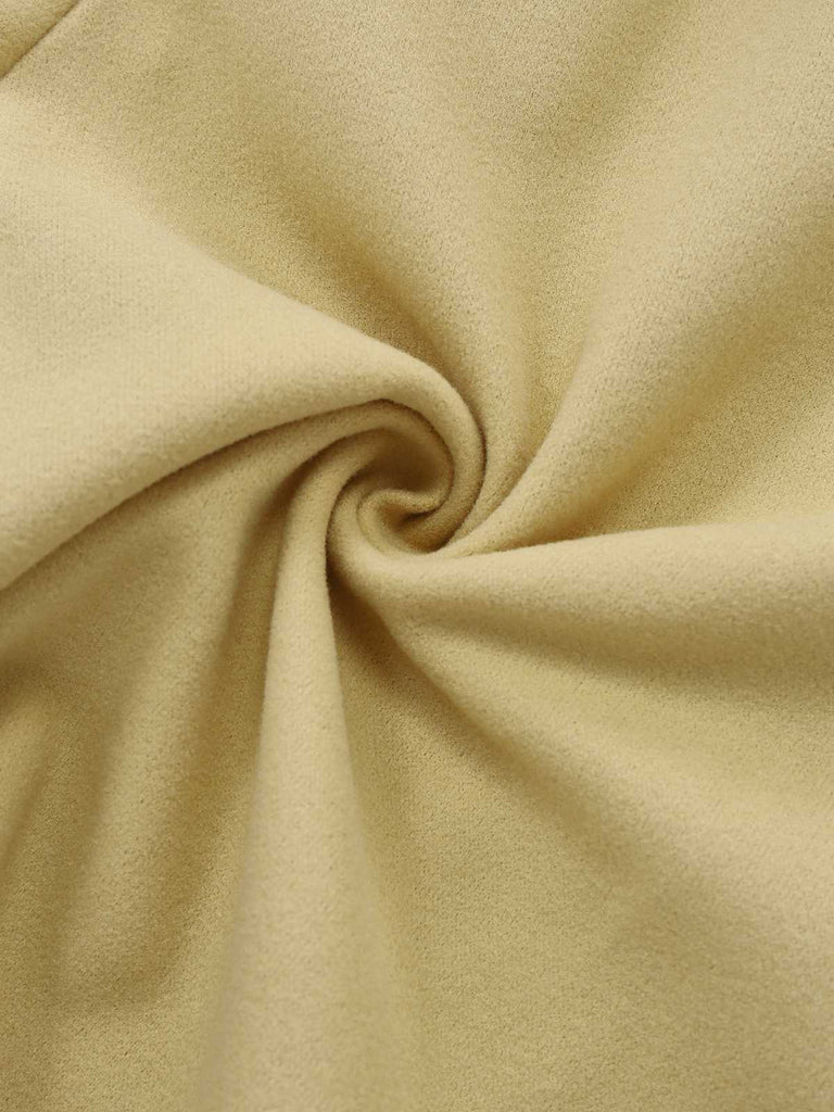 Gelb 1930er Revers Doppelreihig Mantel