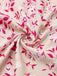 Rosa 1940er V-Ausschnitt Blumen Puffärmel Kleid