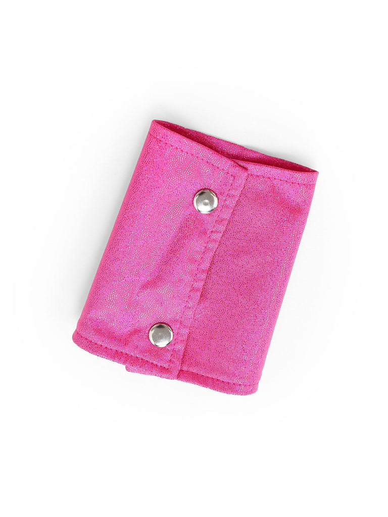 [Vorverkauf] Rosa 1970er Tief V-Ausschnitt Disko Metallisch Jumpsuit