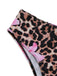 3PCS 1960er Leopard Druck Blumen Bikini Set & Cover Up