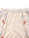 2PCS Cremeweiß 1950er Tropisch Pflanzen Boho Top & Hosen