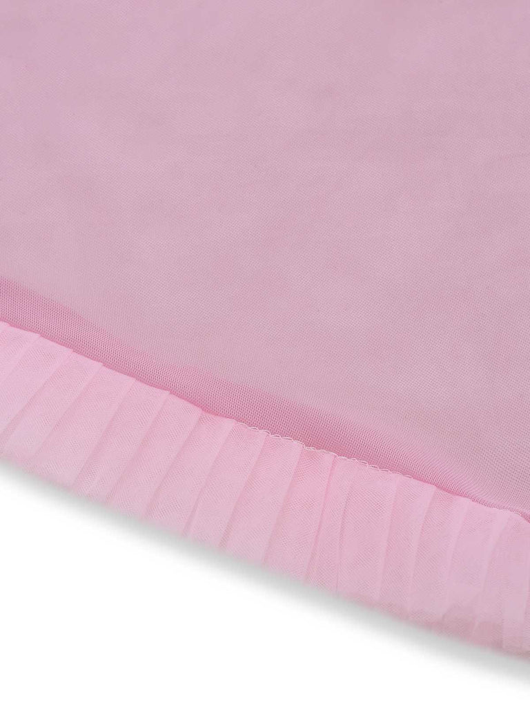 Sekt 1950er Durchsichtig Ausgestellt Ärmel Gürtel Lang Robe