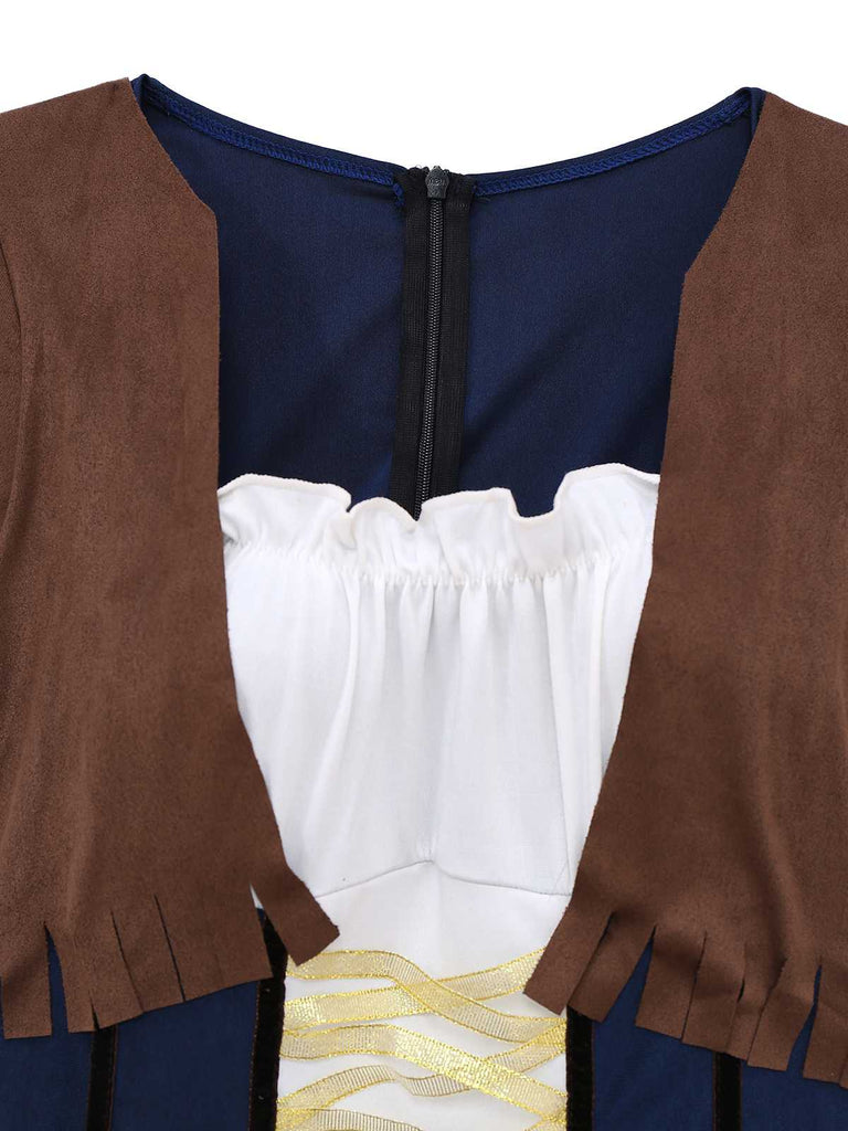 1940er Western Cowgirl Kostüm Kleid Mit Peitsche