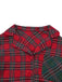 2PCS Rot 1930er Weihnachten Plaid Pyjama Set