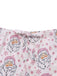 Rosa 1950er Santa Muster Pelzbesatz Pyjama Set