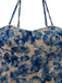 Blau 1940er Blumen Spaghetti Träger Kleid