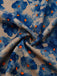 Blau 1940er Blumen Spaghetti Träger Kleid