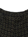 2PCS Schwarz 1970er Tweed Plaids Weste & Shorts