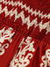 1970er Boho Geometrisch Quadratischer Hals Jumpsuit