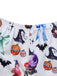 1970er Halloween Hexendruck Satin Pyjama