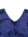 Blau 1970er Halloween Sternenklar Hexe Tüll Kostüm Kleid