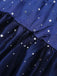 Blau 1970er Halloween Sternenklar Hexe Tüll Kostüm Kleid