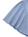 1940er V-Ausschnitt Rüschenärmel Schlitz Kleid