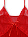 1980er Spitze Satin Band Babydoll Dessous Set
