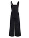 Schwarz 1970er Halloween Gothic Skeleton Straps Jumpsuit
