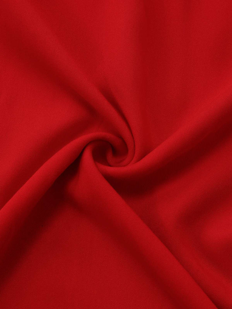 1950er Ärmellos Rückenfrei Gesmokt Taille Slip Kleid