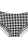 Schwarz 1930er Hahnentritt Schnürung Bikini Set