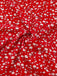 Rot 1960er Kleine Blumen Schnürung Mini Kleid