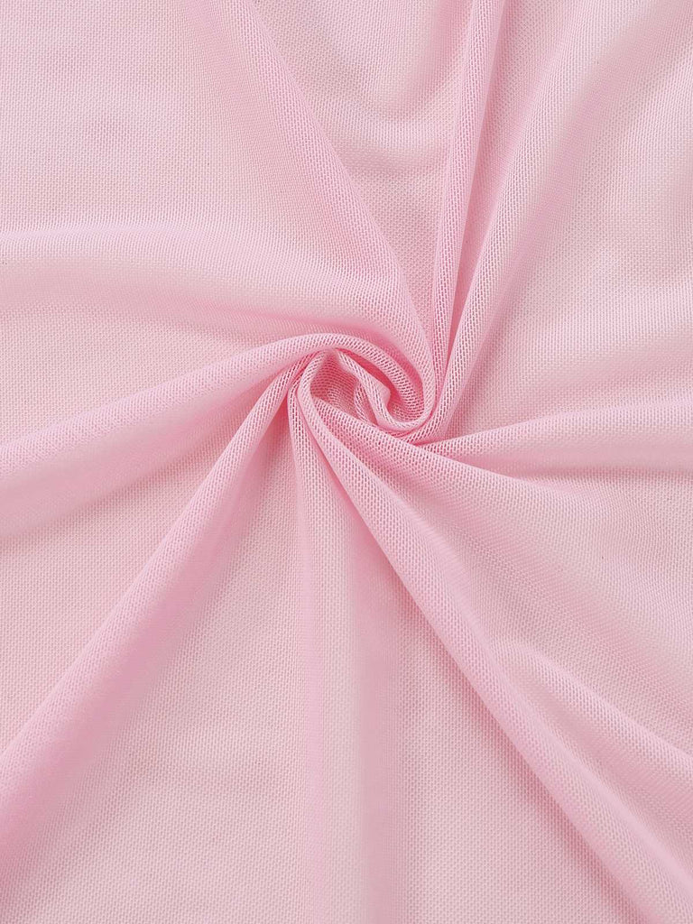 Rosa 1930er 3D Blumen Durchsichtig Netz Spitze Dessous Set