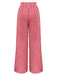Rot 1980er Gingham Plaid Weites Bein Hose