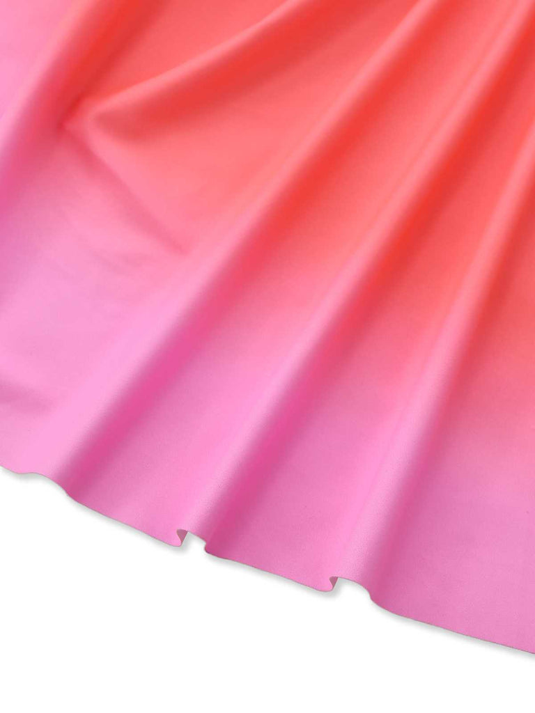 Multicolor 1930er Spaghetti Träger Farbverlauf Einteilig Schwimmkleid