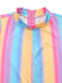 1970er Regenbogen Streifen Ärmellos Weites Bein Jumpsuit