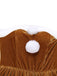 2PCS Braun 1940er Weihnachtselch Cape & Samt Kleid