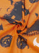 Orange 1970er Halloween Kürbis Druck Spitze Halter Nachthemd