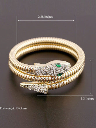 Vintage Strassstein Schlange Legierung Armband