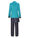 4PCS 1940er Der Zauberer von Oz Glinda Asymmetrisch Blazer Set & Falten Rock
