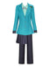 4PCS 1940er Der Zauberer von Oz Glinda Asymmetrisch Blazer Set & Falten Rock
