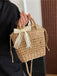Vintage Boho Bogen Strohhand Tasche